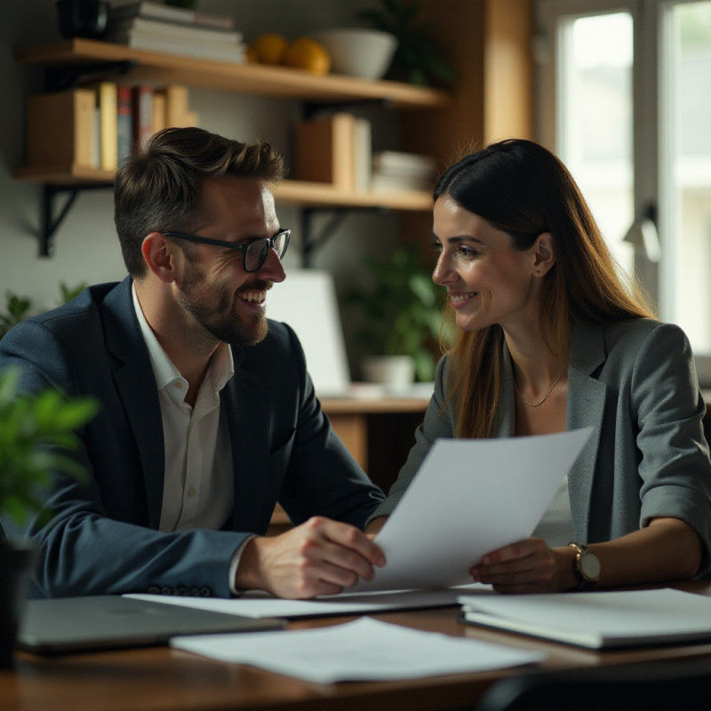 Client discussing credit improvement with a financial advisor.