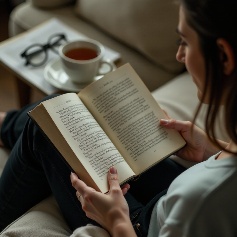 Cozy reading session featuring 'The Barefoot Investor'.