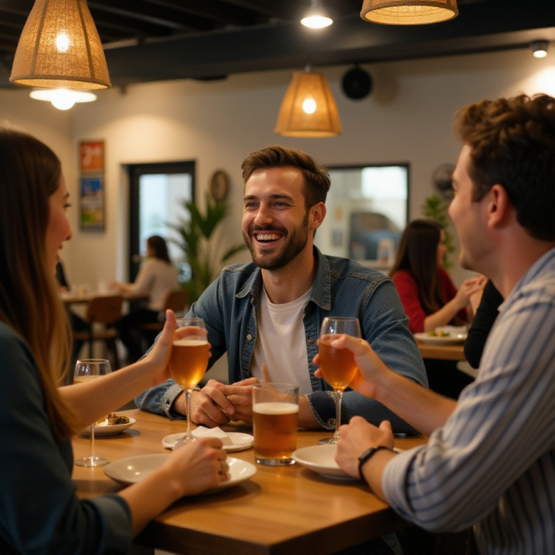 A young man having fun celebrating financial progress.